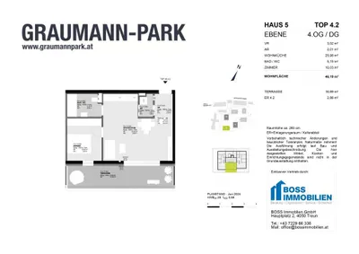 2-Zimmer-Wohnung kaufen in Linz Land – 45,98 m², € 298.500 – Bild 14 von 14