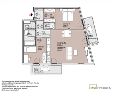 3-Zimmer-Wohnung mieten in Wien – 81,22 m², € 1.770 – Bild 13 von 14