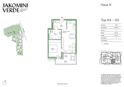 2-Zimmer-Wohnung kaufen in Graz – 47,42 m², € 255.000 – Bild 6 von 6