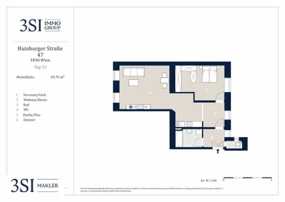 2-Zimmer-Wohnung kaufen in Wien – 69,76 m², € 395.000 – Bild 7 von 7