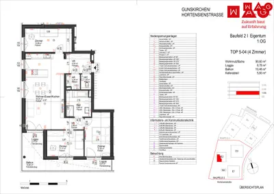 4-Zimmer-Wohnung kaufen in Wels-Land – 90,6 m², € 393.900 – Bild 6 von 6
