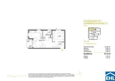 2-Zimmer-Wohnung kaufen in Wien – 41,12 m², € 299.900 – Bild 5 von 5