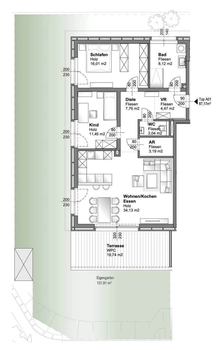 Wohnen am Fuße des Bachlbergs - 3 ZI-Gartenwohnung inkl. TG-Stellplatz - PROVISIONSFREI - Ansicht 2