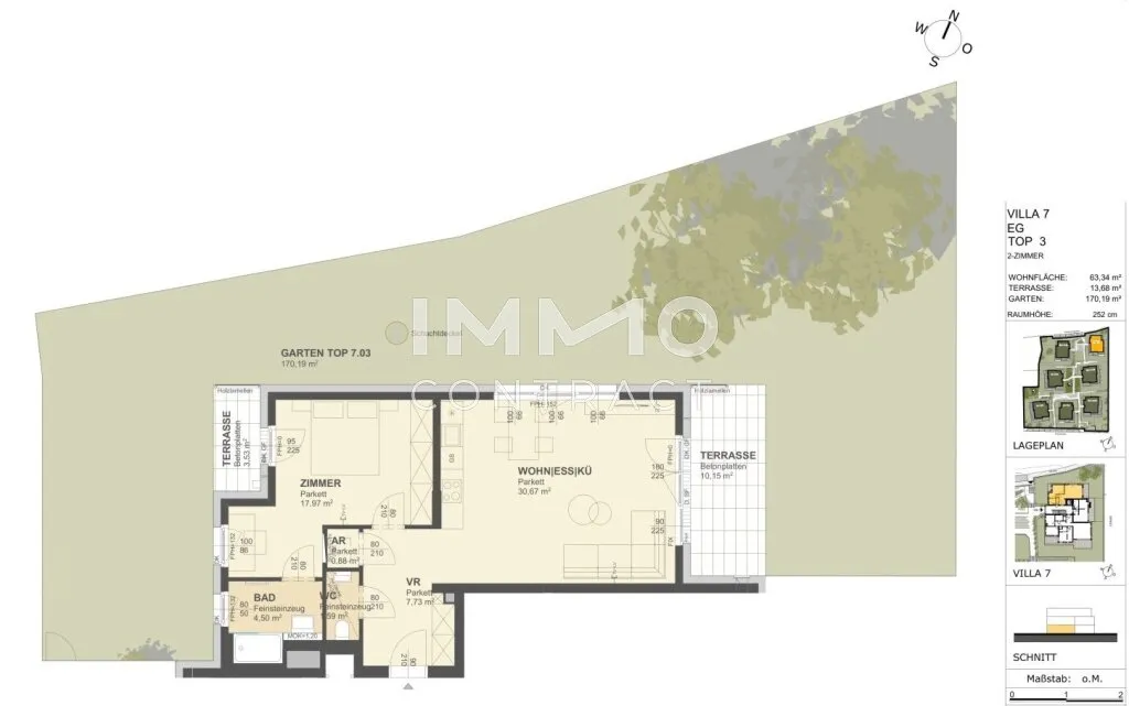 KREMSER WOHNDOMIZIL2Zi- 63qm- Gartenwohnung, 2 Terrassen, Lift, Tiefgarage, in beliebter Grünruhelage - Ansicht 2