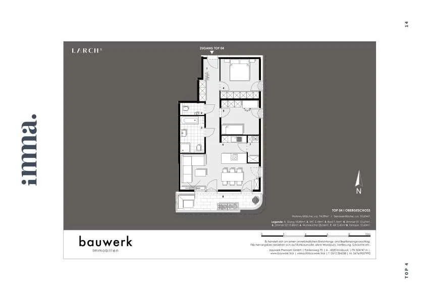 LETZTE Wohnung verfügbar! Moderne 3-Zimmer-Terrassenwohnung - neuer Kaufpreis: 599.900 € - Ansicht 3