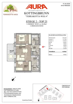 3-Zimmer-Wohnung kaufen in Baden – 62,04 m², € 274.900 – Bild 10 von 11