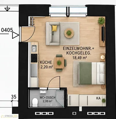 1-Zimmer-Wohnung kaufen in Wien – 20,09 m², € 139.000 – Bild 1 von 10
