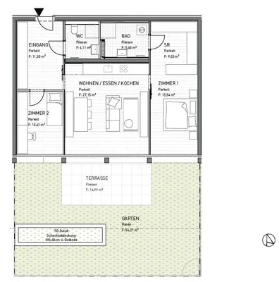 3-Zimmer-Wohnung kaufen in Klagenfurt – 81,16 m², € 324.000 – Bild 2 von 4