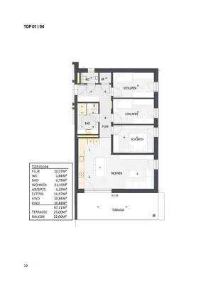 3-Zimmer-Wohnung kaufen in Ried im Innkreis – 78 m², € 299.300 – Bild 7 von 8