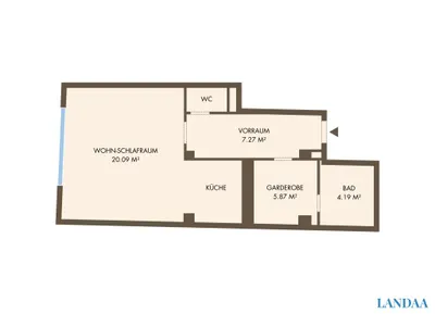 1-Zimmer-Wohnung kaufen in Wien – 43,7 m², € 149.000 – Bild 12 von 12