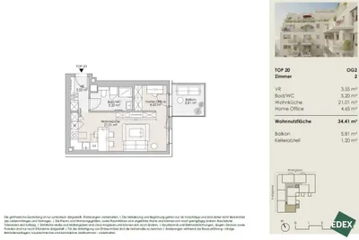 1-Zimmer-Wohnung kaufen in Wien – 34,41 m², € 207.000 – Bild 23 von 23