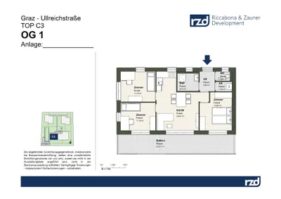 4-Zimmer-Wohnung kaufen in Graz – 69 m², € 419.000 – Bild 7 von 8