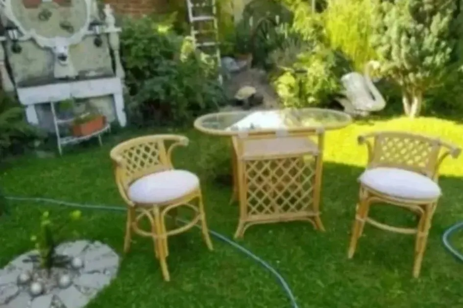 Schöne Garten oder Balkon Garnitur Bambus, € 40,- (2301 Andlersdorf)