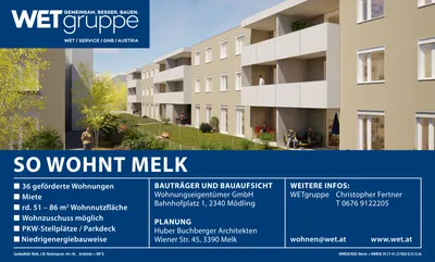 4-Zimmer-Wohnung mieten in Melk – 85,95 m², € 944