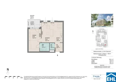 2-Zimmer-Wohnung mieten in Tulln – 51,04 m², € 745 – Bild 13 von 13