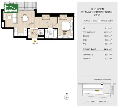 2-Zimmer-Wohnung mieten in Wien – 54,9 m², € 922 – Bild 18 von 18