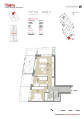 3-Zimmer-Wohnung mieten in Graz – 70,96 m², € 1.184 – Bild 10 von 10