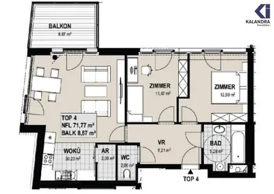 3-Zimmer-Wohnung mieten in Wien – 72 m², € 2.000 – Bild 34 von 37