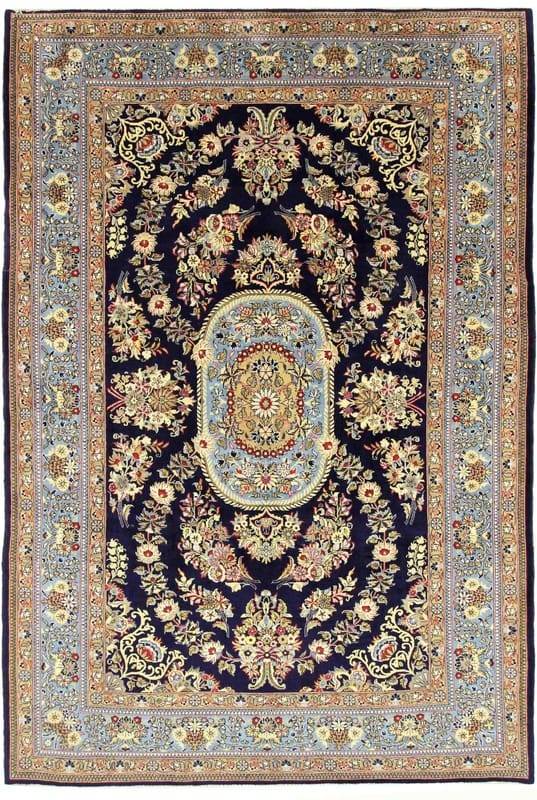 Exklusivaktion - Gratis EU-Versand Ghom Teppich 342x229 cm handgeknüpft H1 Garantiert HANDGEKNÜPFT PERSER- & ORIENTTEPPICHE