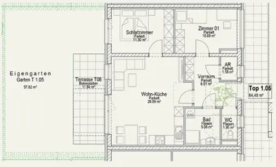 3-Zimmer-Wohnung kaufen in Graz – 64,48 m², € 328.200 – Bild 6 von 6