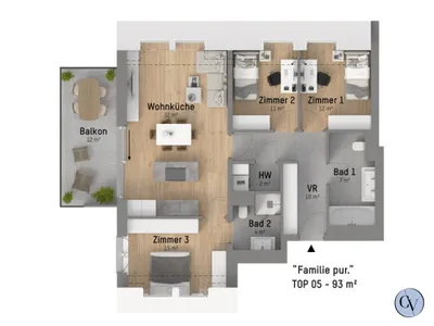 4-Zimmer-Wohnung kaufen in Wien – 93,51 m², € 749.900 – Bild 8 von 8