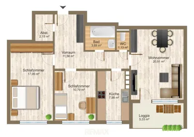 3-Zimmer-Wohnung kaufen in Tulln – 80 m², € 299.000 – Bild 19 von 20