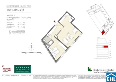 2-Zimmer-Wohnung mieten in Wien – 53,9 m², € 875 – Bild 6 von 6