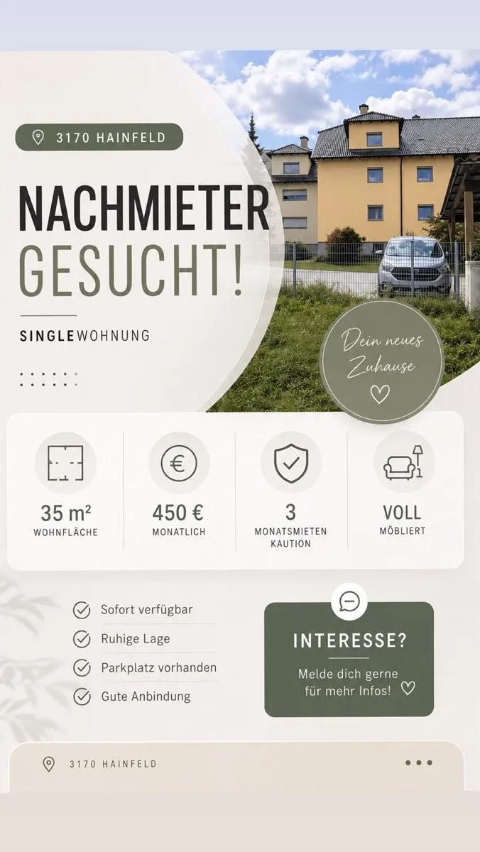 Singelwohnung, Hainfeld