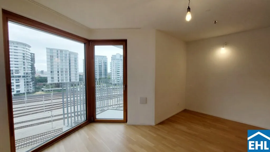 Sonnwendviertel: 1-Zimmer-Wohnung mit Balkon im 17. OG - Fitnessraum, Co-Working & Rooftop-Terrasse inklusive! - Ansicht 2