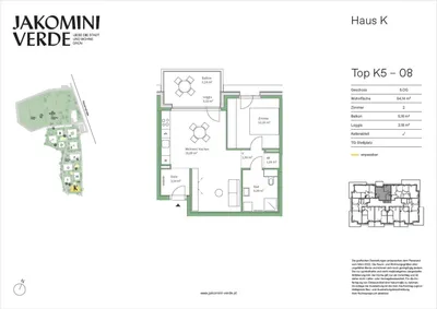 2-Zimmer-Wohnung kaufen in Graz – 54,14 m², € 295.000 – Bild 5 von 5