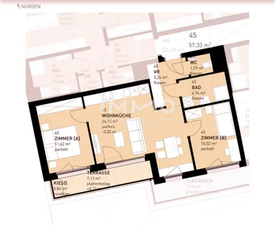 3-Zimmer-Wohnung kaufen in Wien – 57,33 m², € 381.000 – Bild 14 von 14