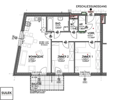 3-Zimmer-Wohnung mieten in Eisenstadt – 74,16 m², € 1.155 – Bild 2 von 17
