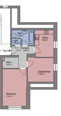 2-Zimmer-Wohnung mieten in Gmunden – 54 m², € 735 – Bild 4 von 7