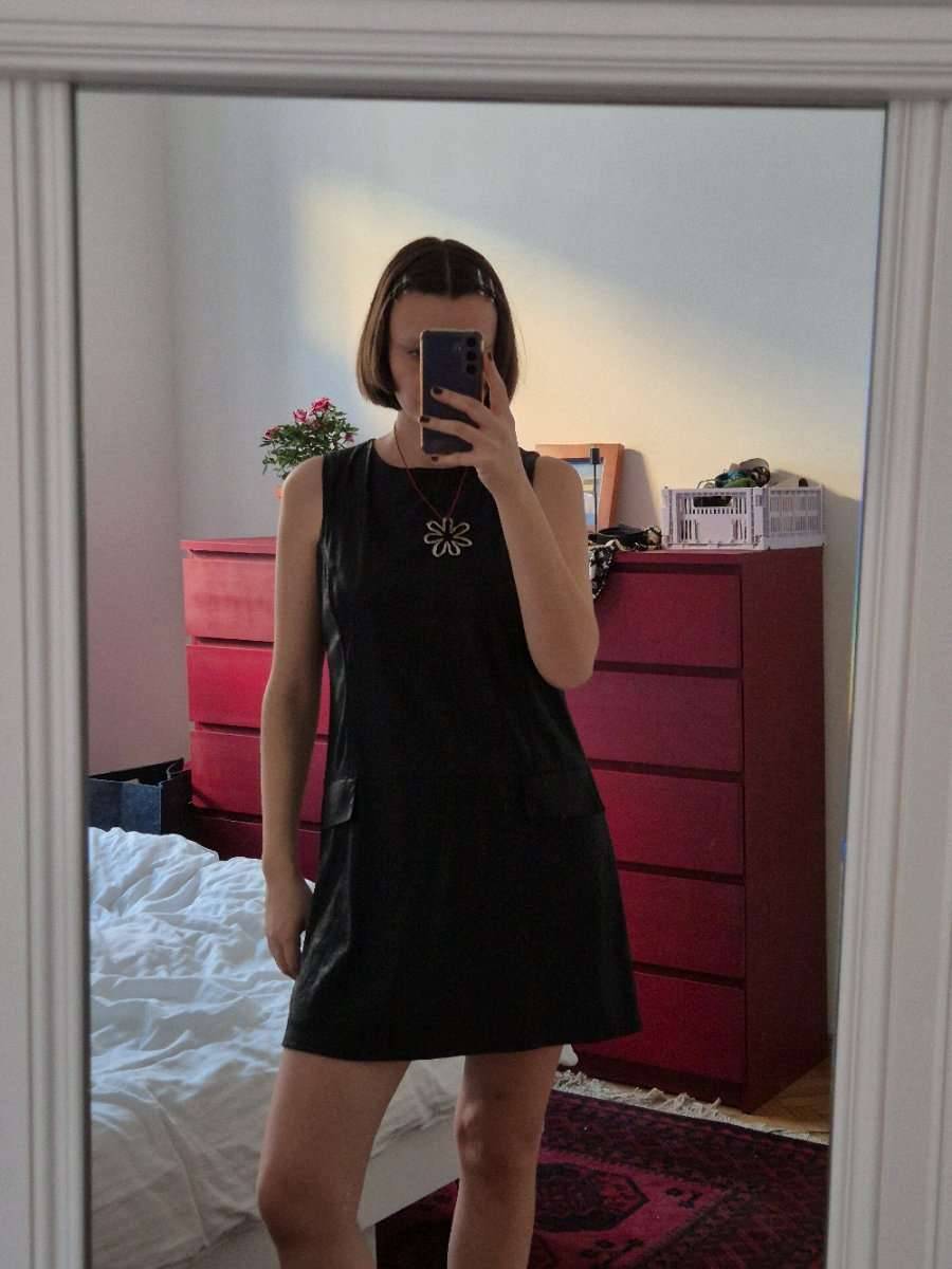 Minikleid Lederoptik