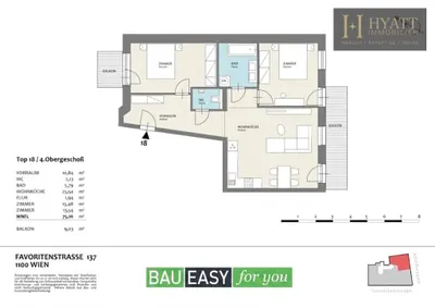 3-Zimmer-Wohnung kaufen in Wien – 75,26 m², € 481.700 – Bild 22 von 22
