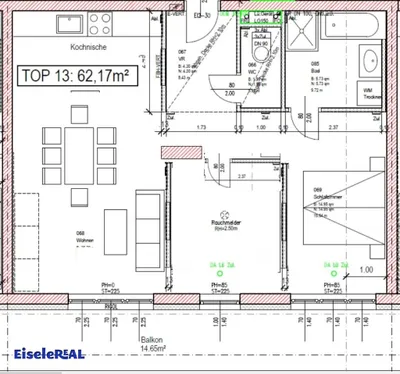 3-Zimmer-Wohnung kaufen in Gänserndorf – 62,17 m², € 259.000 – Bild 2 von 8