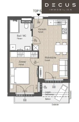 2-Zimmer-Wohnung mieten in Sankt Pölten – 43,57 m², € 899 – Bild 7 von 7