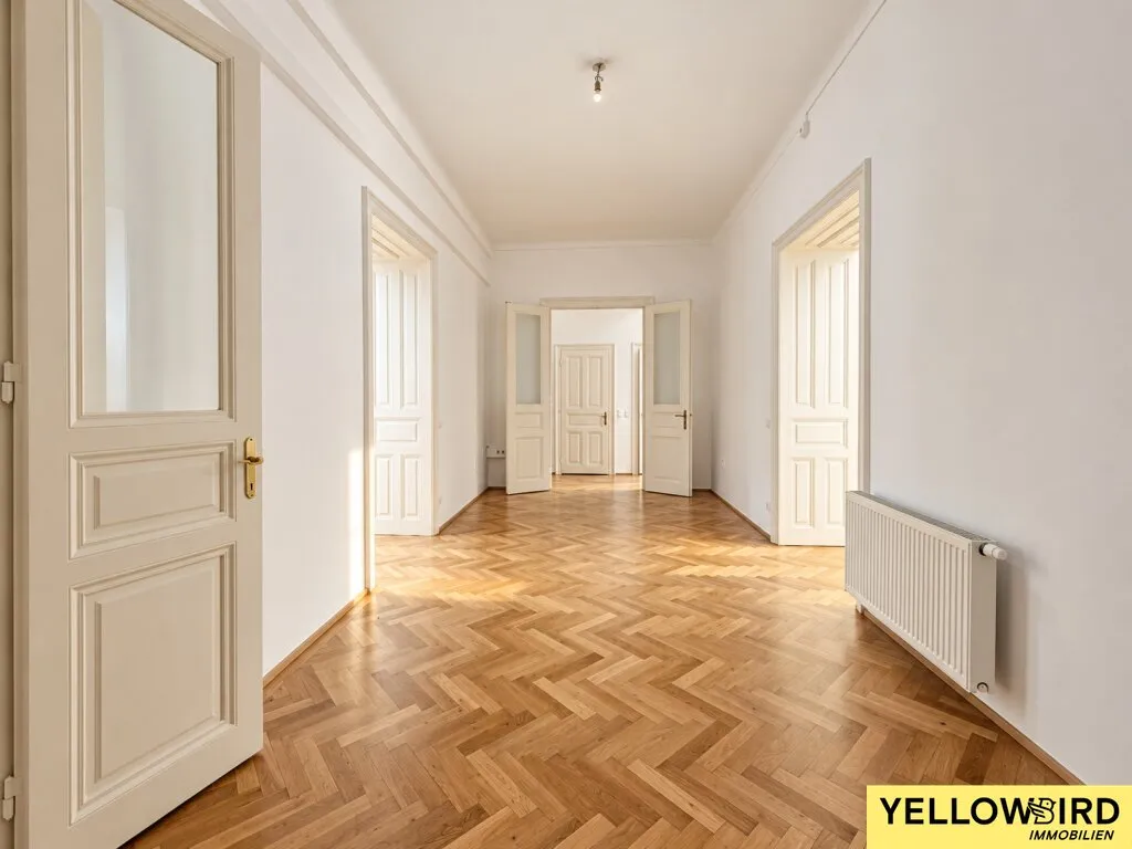 Repräsentatives 5-Zimmer-Altbaubüro mit beeindruckender Raumhöhe, großzügigen Räumen, Klimaanlage und Top-Standort am Naschmarkt - Ansicht 2