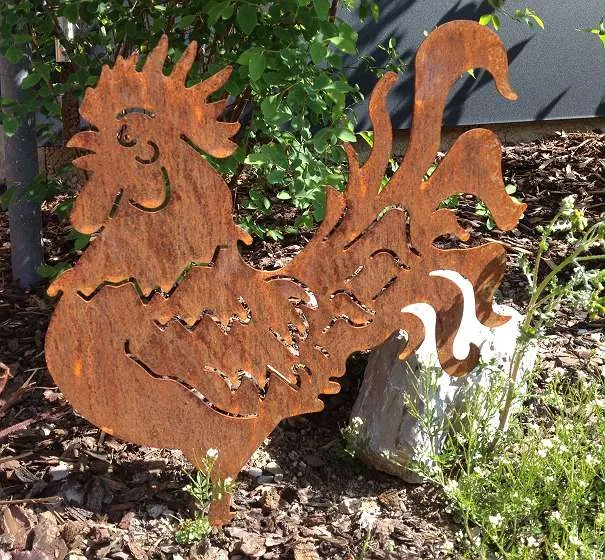 Dekorative Metall-Tierstatue – Gartenornament, 19x29x21 Cm – Für Innen & Außen, Antiker Look