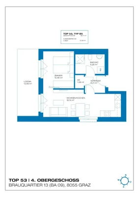 2-Zimmer-Wohnung mieten in Graz – 51,16 m², € 698 – Bild 11 von 11