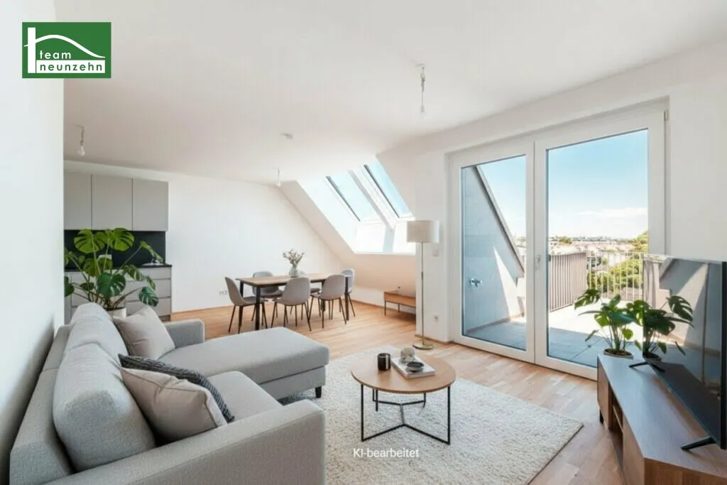 DEN BLICK SCHWEIFEN LASSEN.... traumhafte DG-Wohnung mit Terrasse und Küche im Erstbezugs-Neubau in Hofruhelage - Ansicht 3