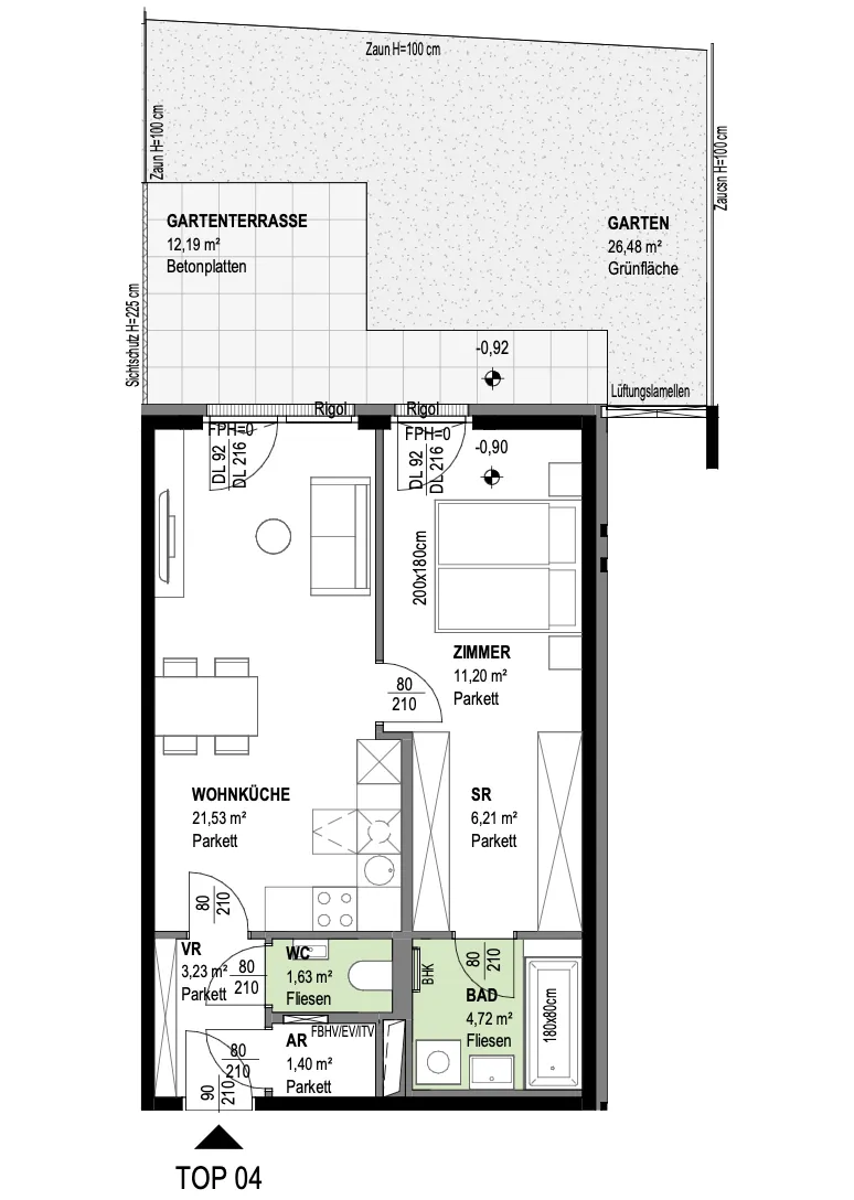 Ruhige Gartenwohnung in zentraler Lage mit perfekter Öffi-Anbindung / Neubau, Erstbezug, neue Einbauküche! - Widok 2