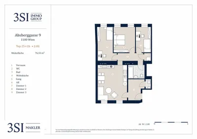 4-Zimmer-Wohnung kaufen in Wien – 76,33 m², € 385.000 – Bild 9 von 9