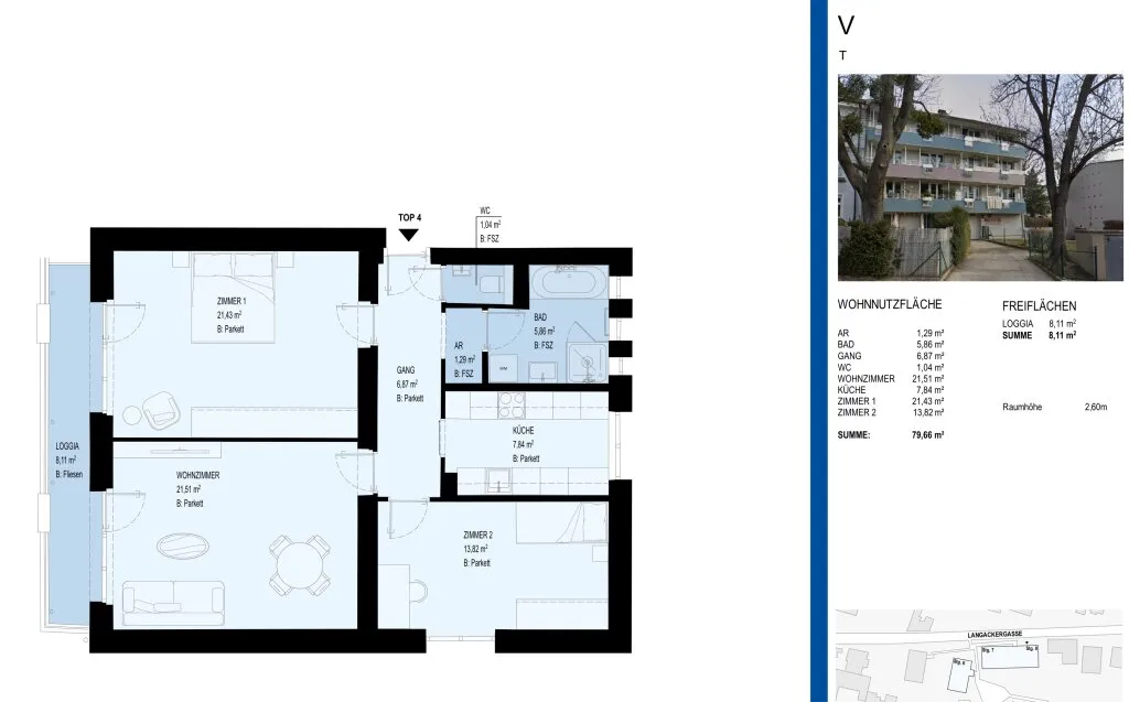 1190! ERSTBEZUG NACH GENERALSANIERUNG! Familienfreundliche 3-Zimmer Wohnung mit Loggia ab September 26! - Ansicht 3