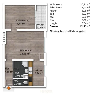 2-Zimmer-Wohnung kaufen in Wels – 57,52 m², € 155.000 – Bild 5 von 5