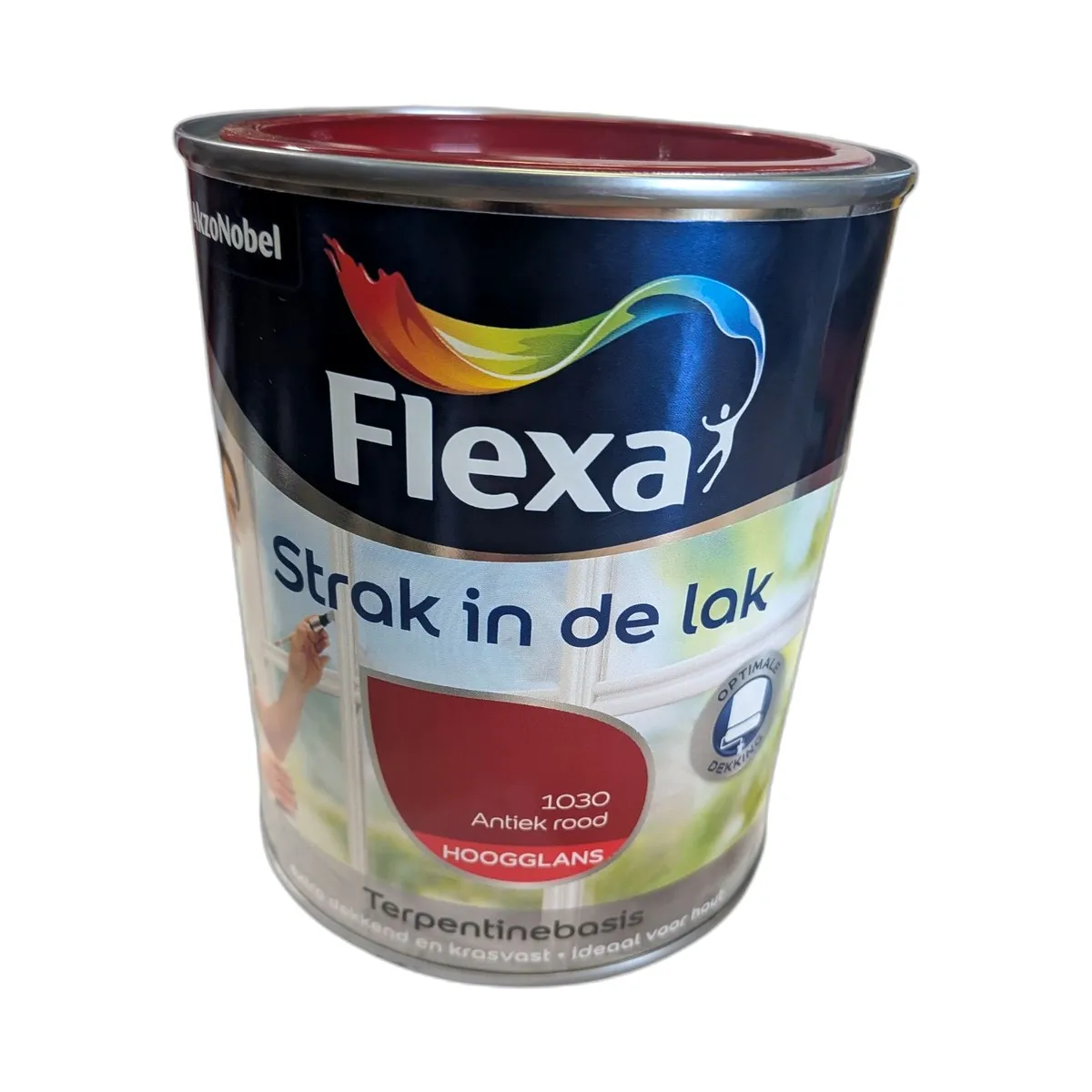 Flexa Strak in de lak Antiek rood Hoogglans Terpentinebasis 1030 0,75l