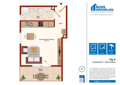 1-Zimmer-Wohnung mieten in Wels-Land – 28,51 m², € 438 – Bild 10 von 10