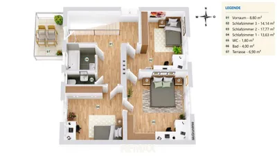 5-Zimmer-Haus kaufen in Korneuburg – 128 m², € 379.000 – Bild 25 von 26