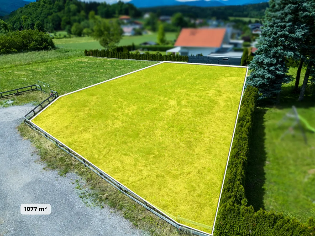 Baugrundstück am Golfplatz, Seenähe - Bergblick, ohne Bauzwang - Ansicht 2