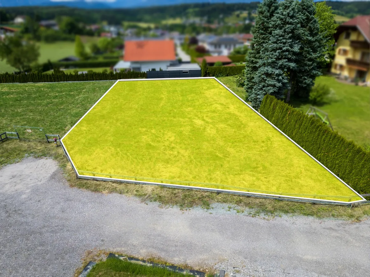 Baugrundstück am Golfplatz, Seenähe - Bergblick, ohne Bauzwang - Ansicht 3